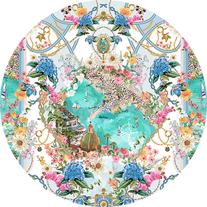 Circle displaying the print in CAMILLA's AMALFI LULLABY print collection