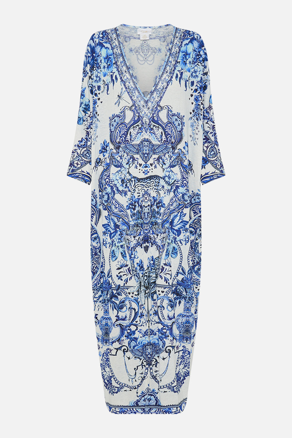 CAMILA jersey kaftan in Glaze and Graze print