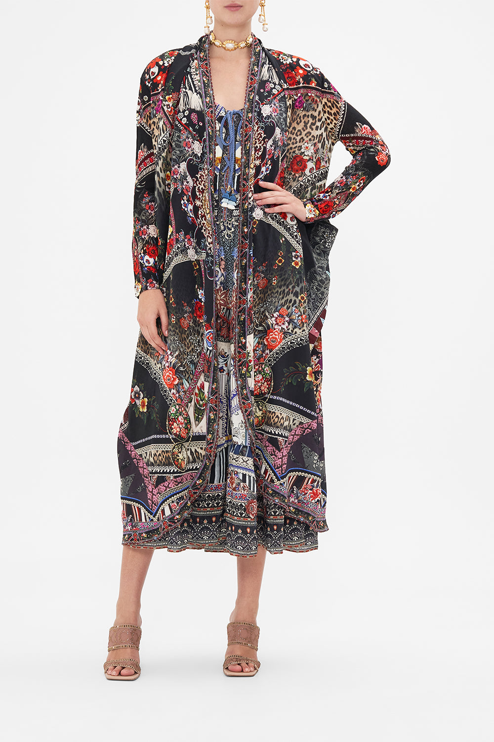 CAMILLA long coat in Volendam Dolls print