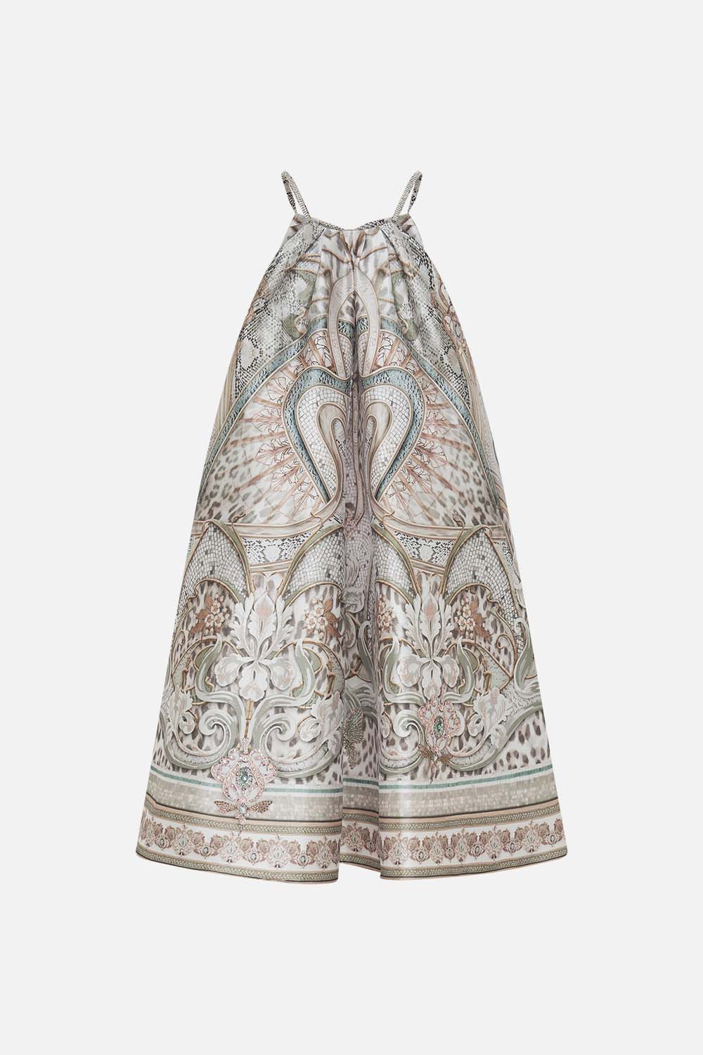 CAMILLA mini dress in Ivory Tower Tales oprint