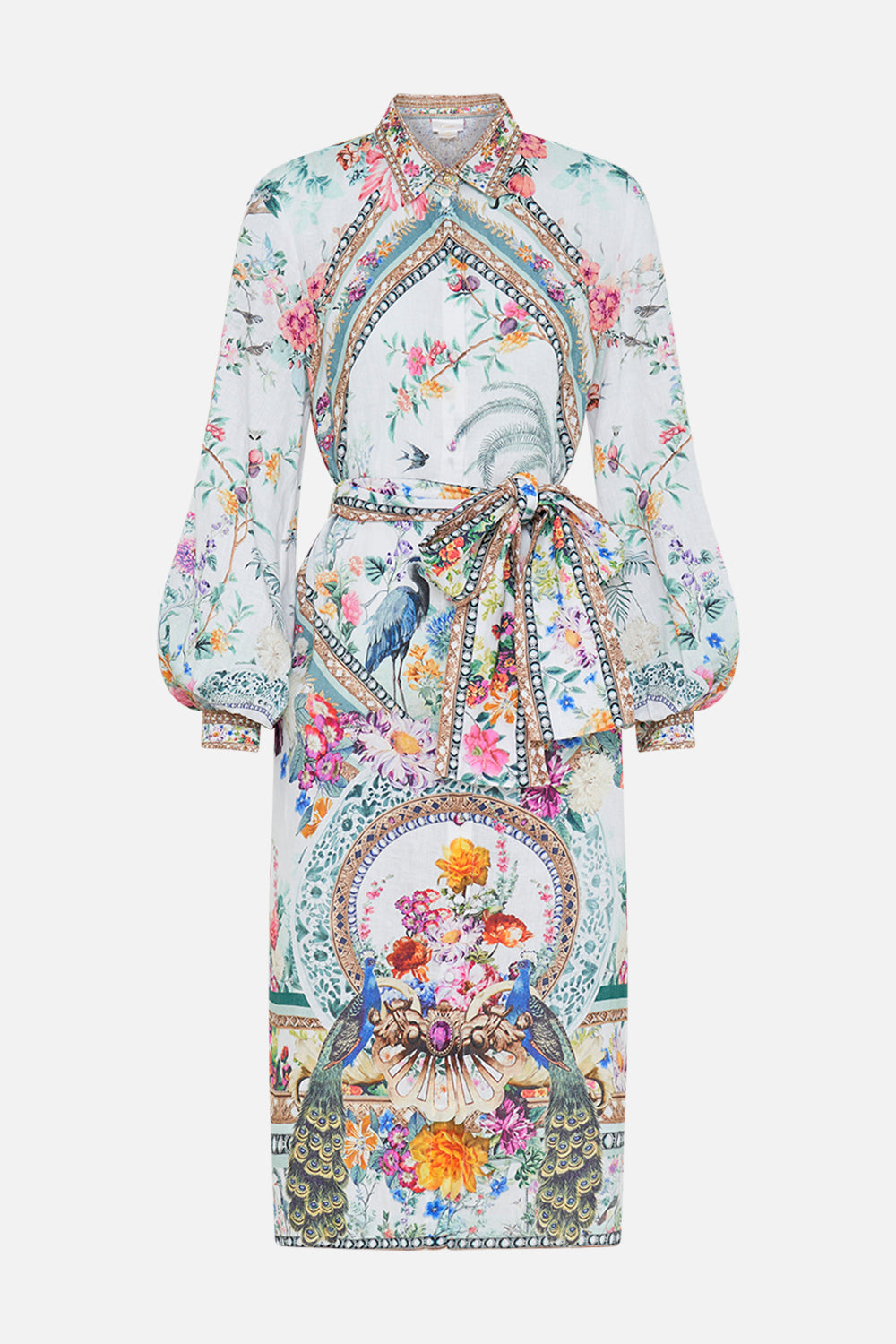 CAMILLA mini dress in Plumes and Parterres print