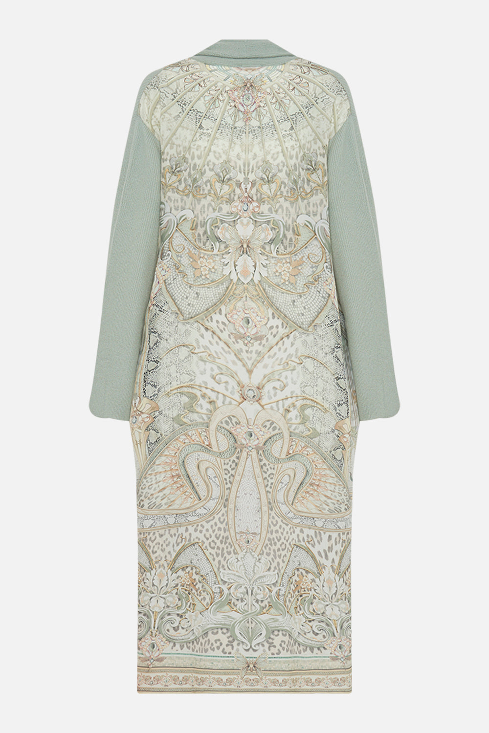 CAMILLA wool cashmere knit in Looking Glass Houses print