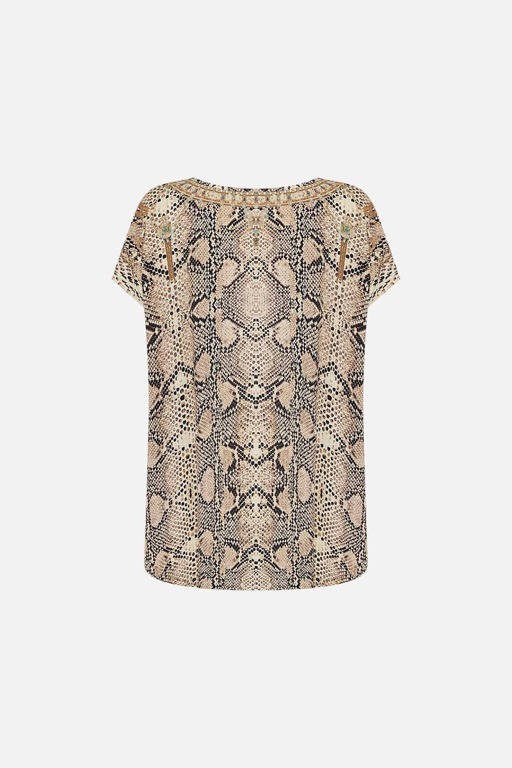 CAMILLA loose fit graphic tee in Looking Glass Houses print