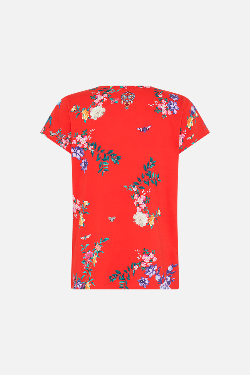 CAMILLA floral print t shirt in The Summer Palace print