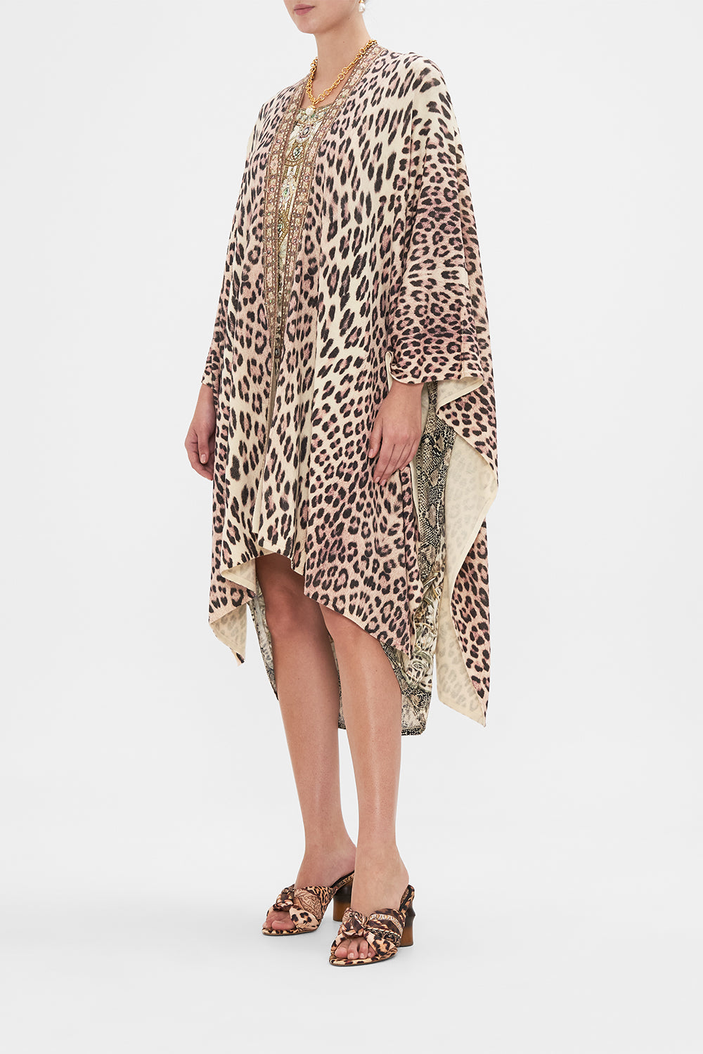 CAMILLA printed throw over in Looking Glass Houses print