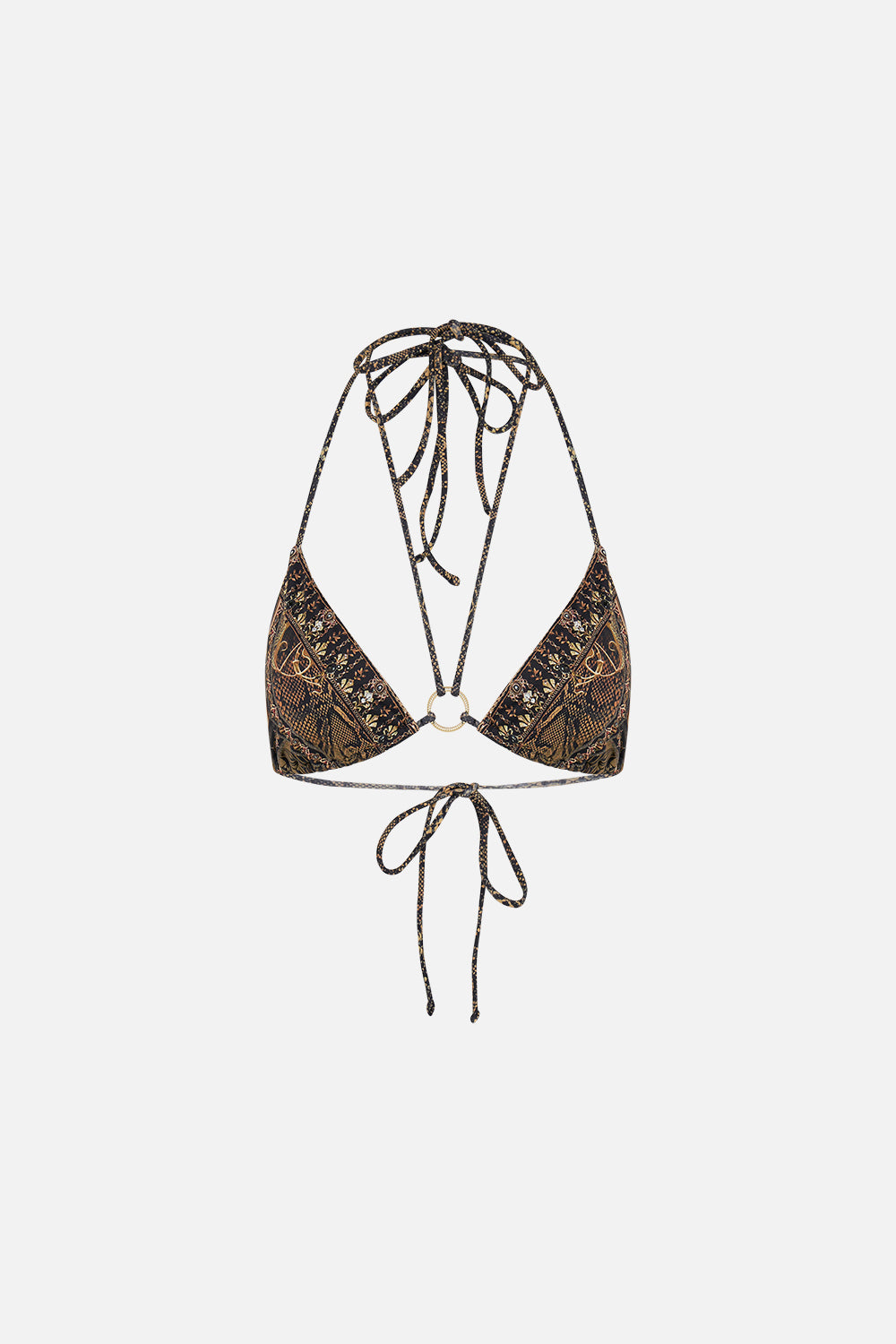 CAMILLA bikini top in Nouveau Noir print