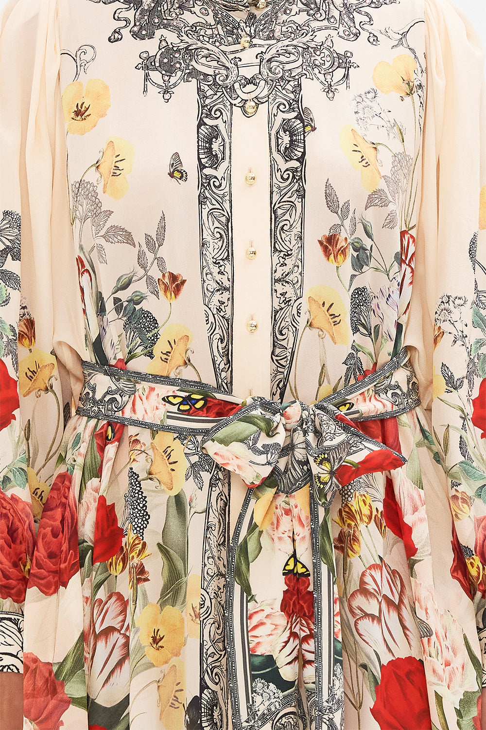 CAMILLA multi Drop Sleeve Shirt Dress in Etched into Eternity