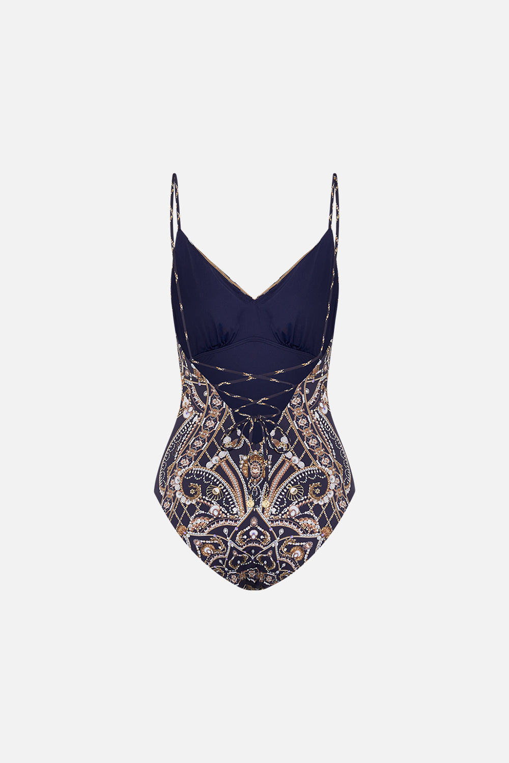 CAMILLA black tie back v-neck one piece in Dance with the Duke