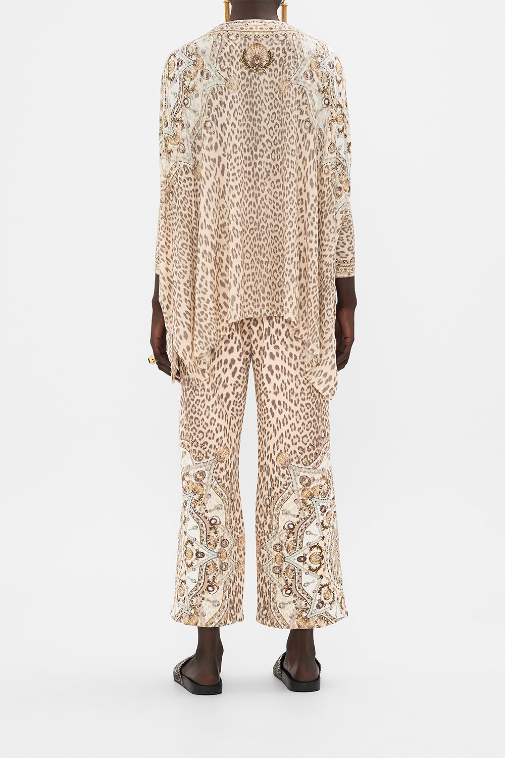 CAMILLA Blush Scoop Neck Slouch Tee in Grotto Goddess