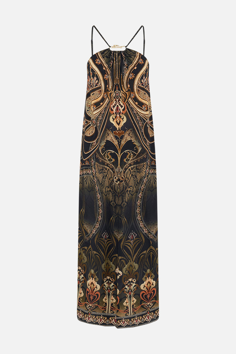 GATHER NECK HARDWARE MAXI DRESS TEMPLE OF LIGHT