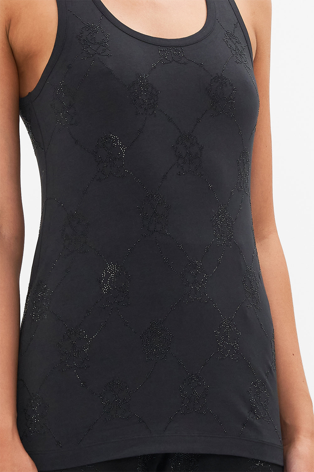 CAMILLA Leopard Jersey Scoop Neck Tank Top in Amsterglam