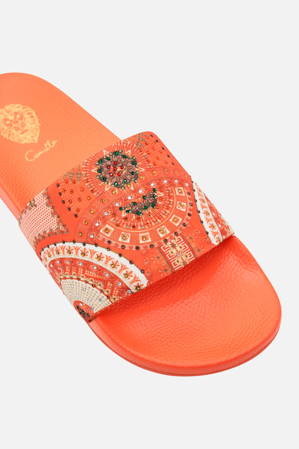 CAMILLA Amelia Pool Slides in The Obelisk Gate Print