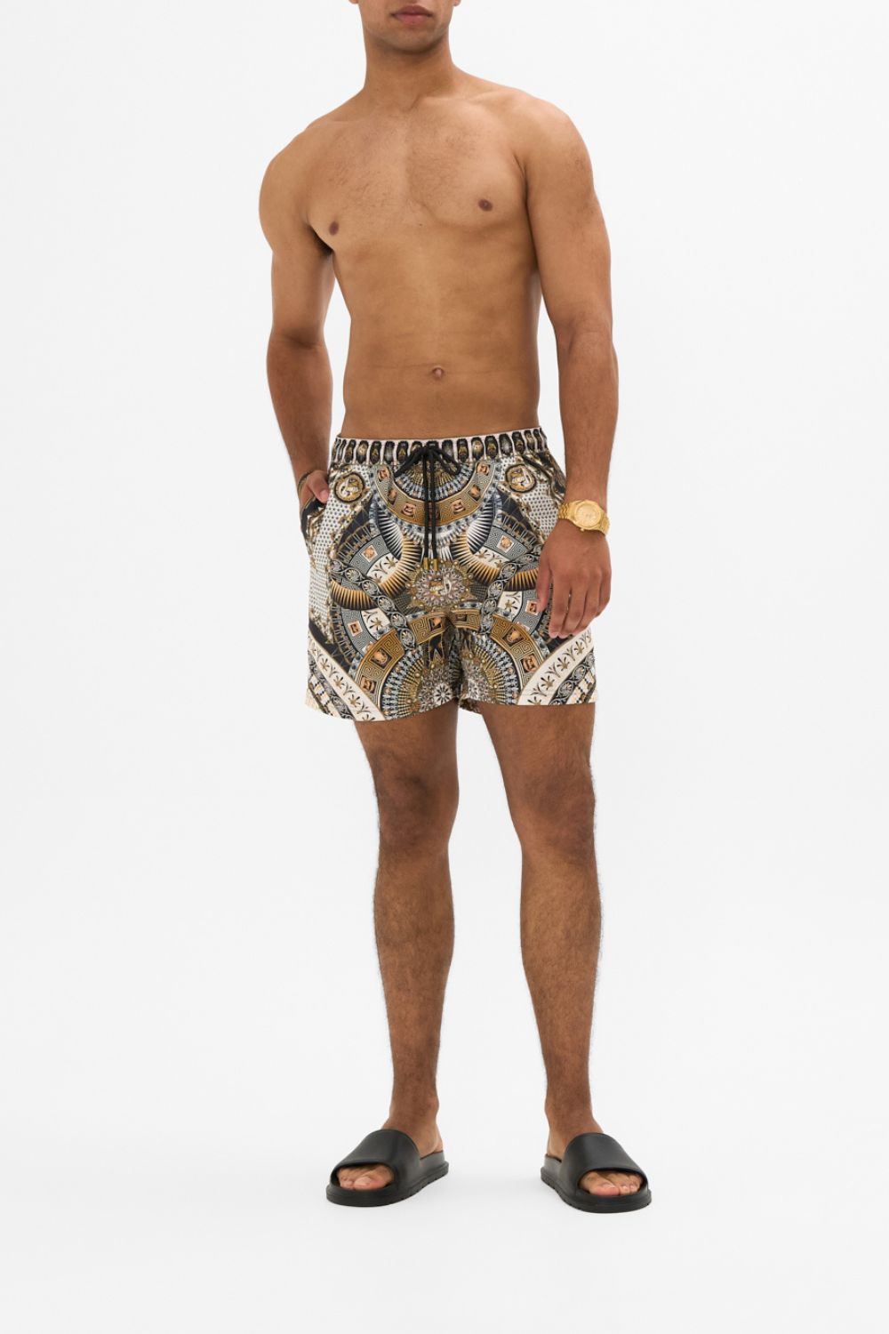 Hotell Franks By CAMILLA Mid Length Boardshort in Temples of Dendara Print