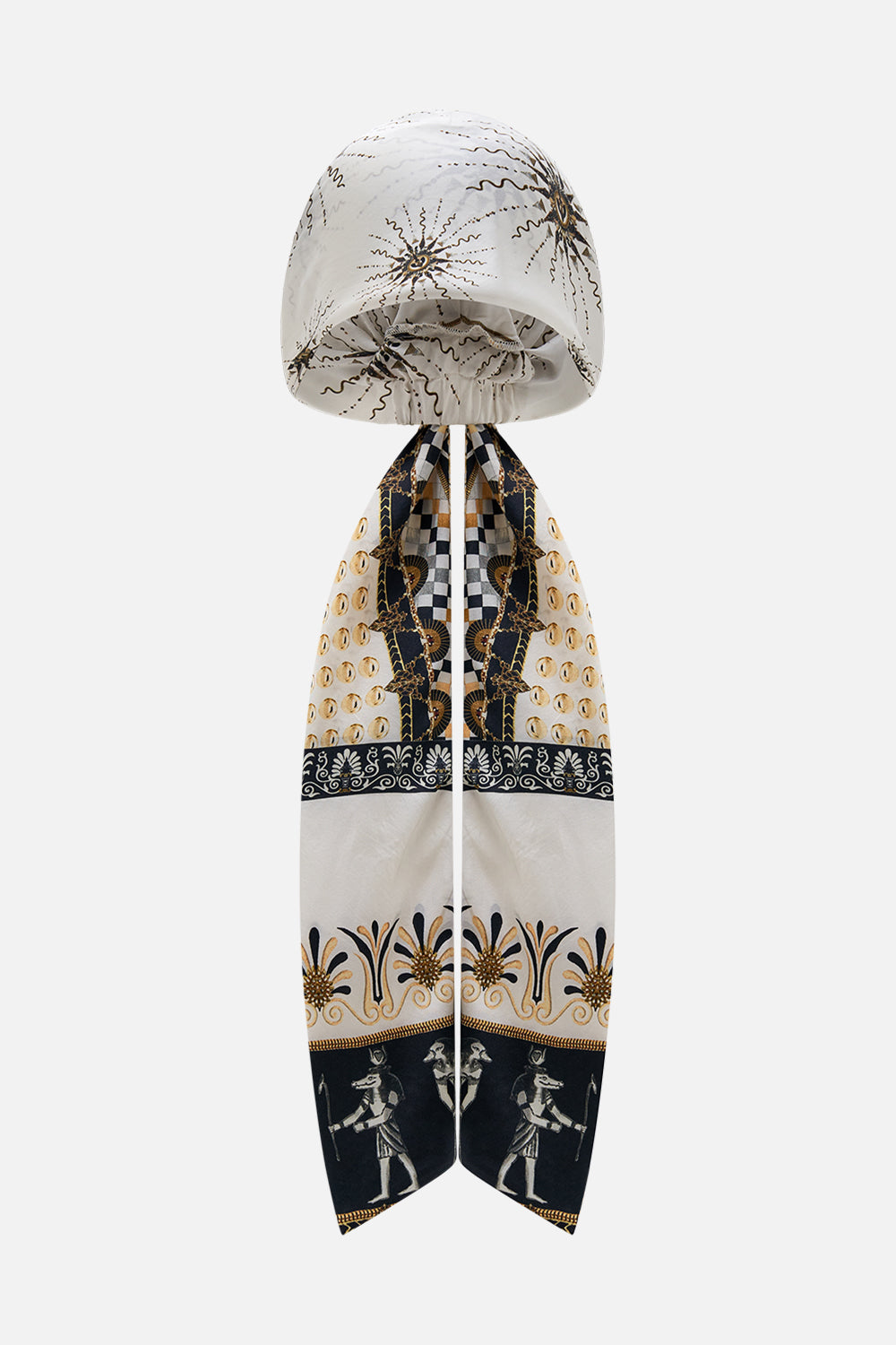 CAMILLA Headscarf With Long Ties in Goddess Energy print