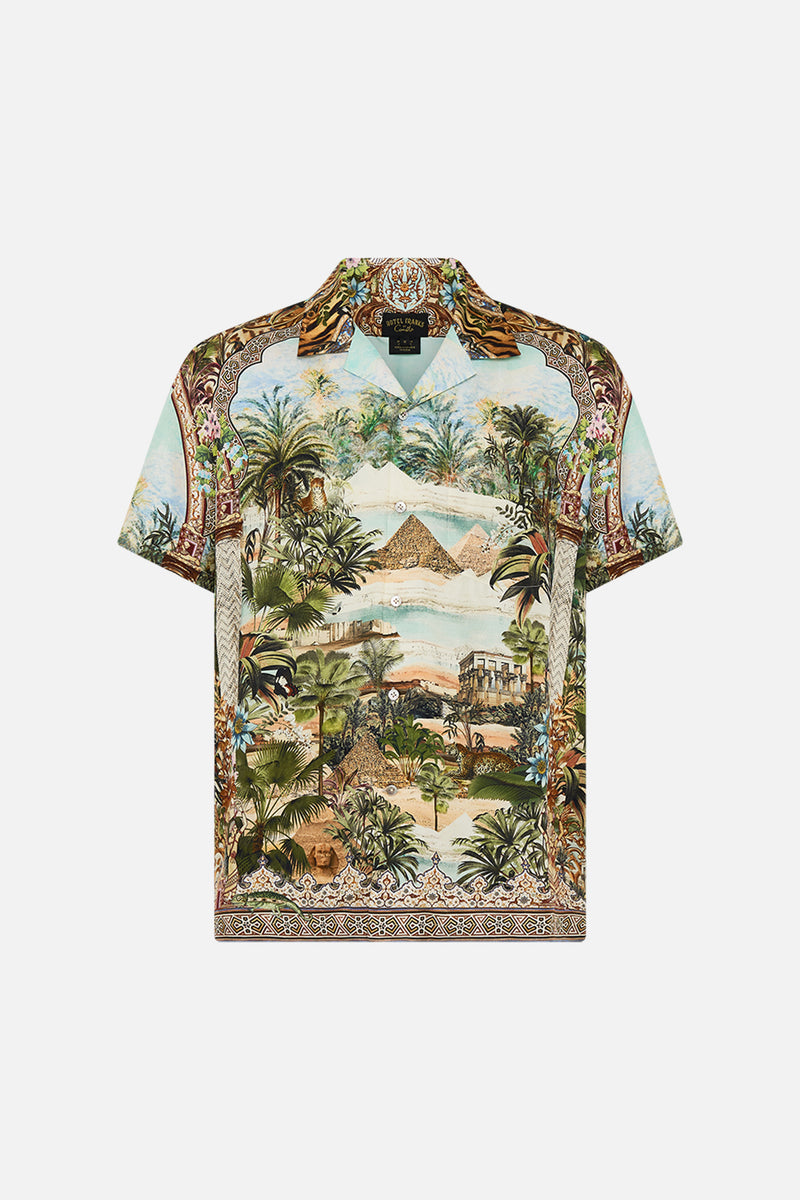 SHORT SLEEVE CAMP COLLARED SHIRT PALAZZO OF PALMS