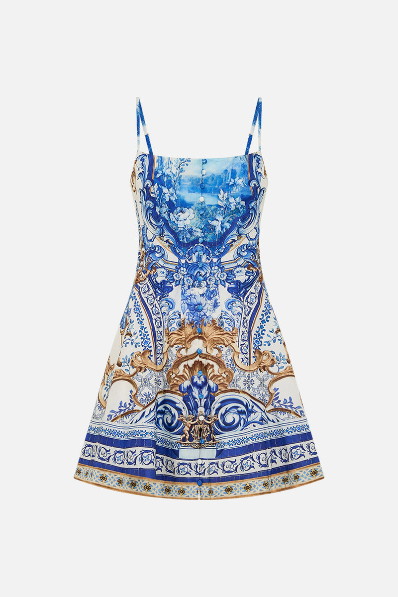 BOW SLEEVE MAXI DRESS AZUL ADVENTURES
