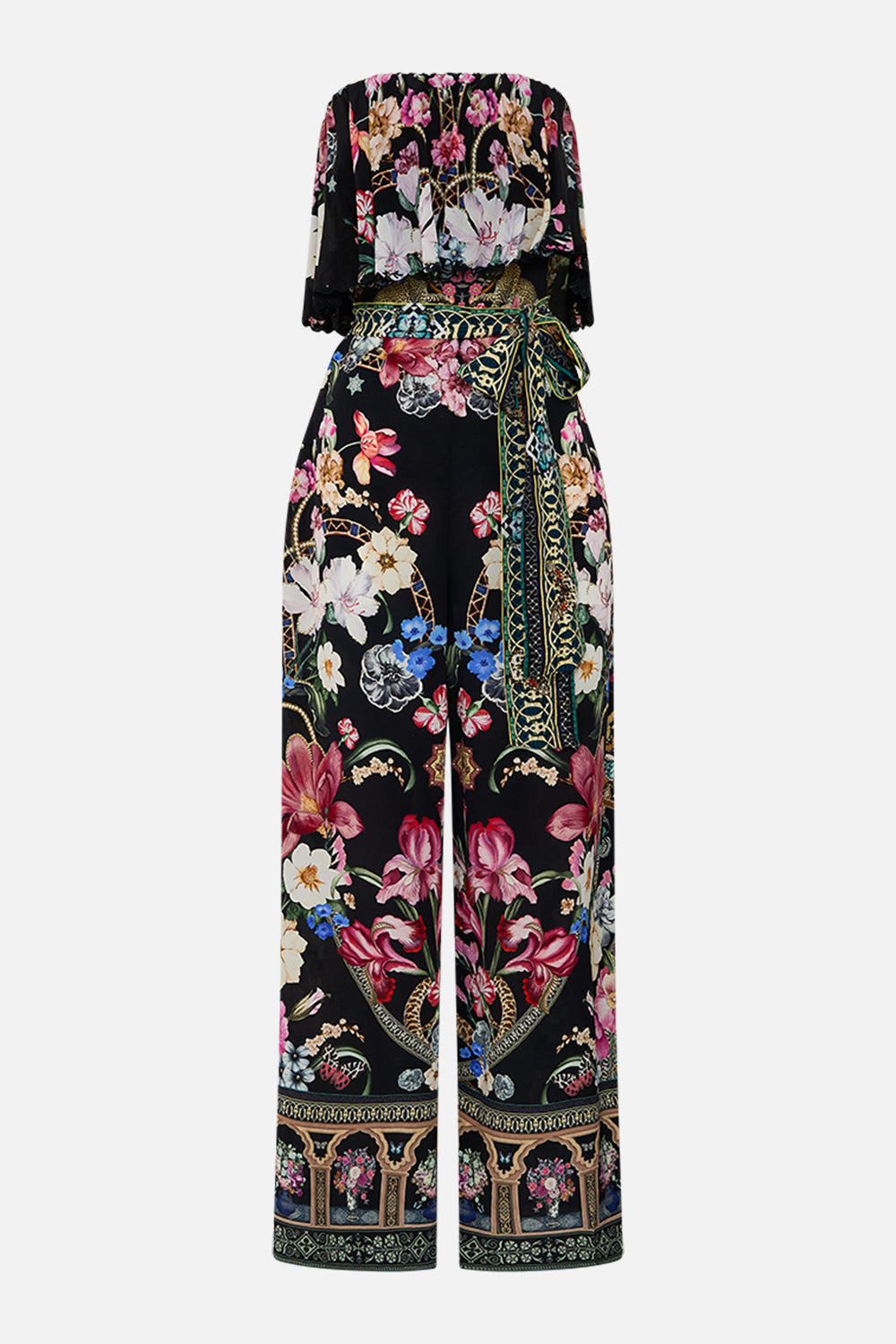 STRAPLESS JUMPSUIT WITH FRILL MIDNIGHT IN MONSERRATE