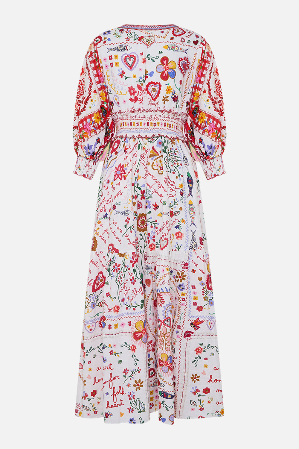 SHIRRED WAISTBAND LONG DRESS A KITSCH IN TIME