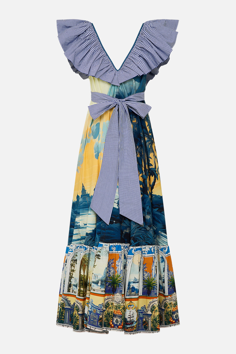 FRILL NECK DRESS WITH HARDWARE SONG OF SAINT ANTHONY