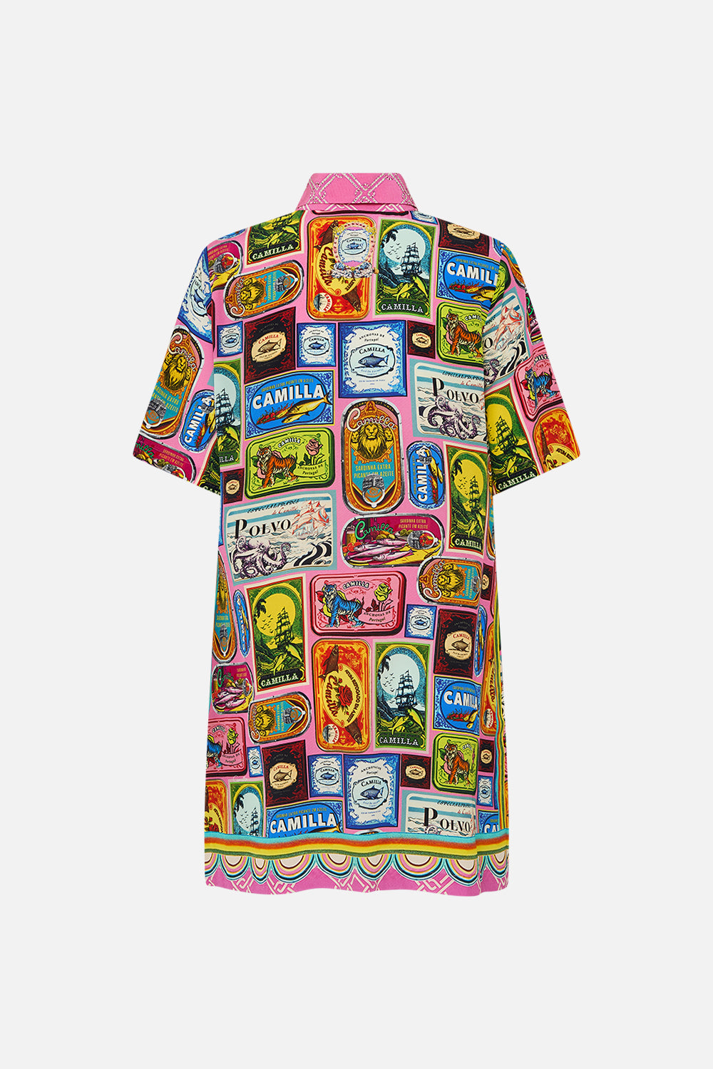 SHORT SLEEVE MINI SHIRT DRESS SALTY SPLENDOUR