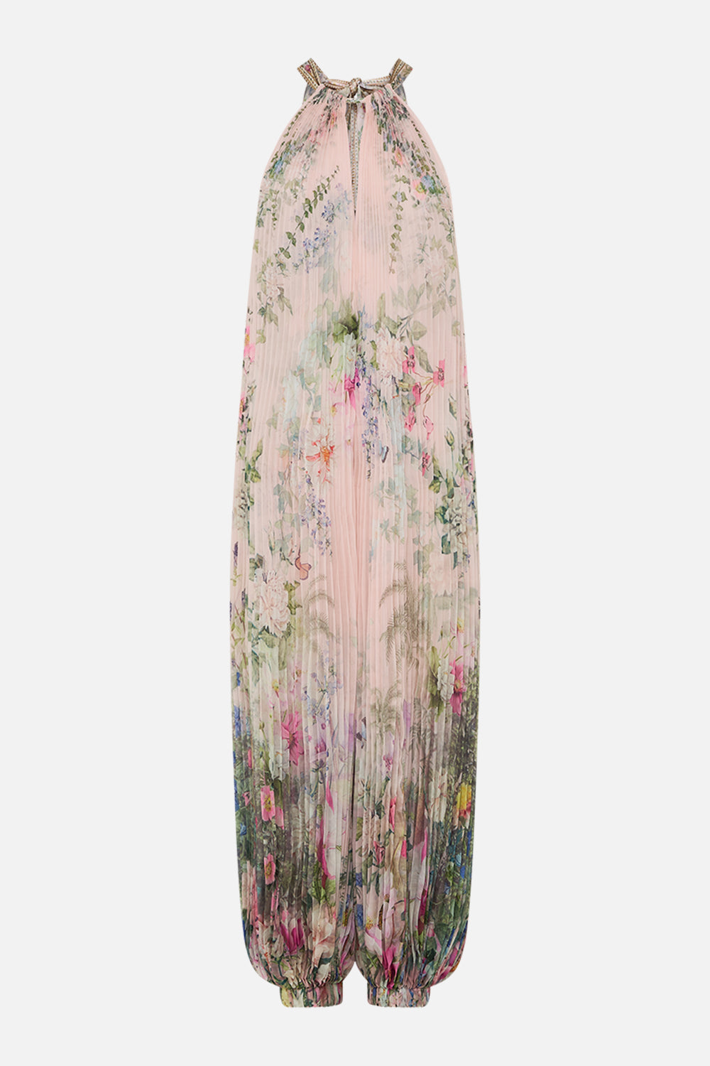 PLISSE JUMPSUIT WITH NECK TIE PALACIO PLAYGROUND