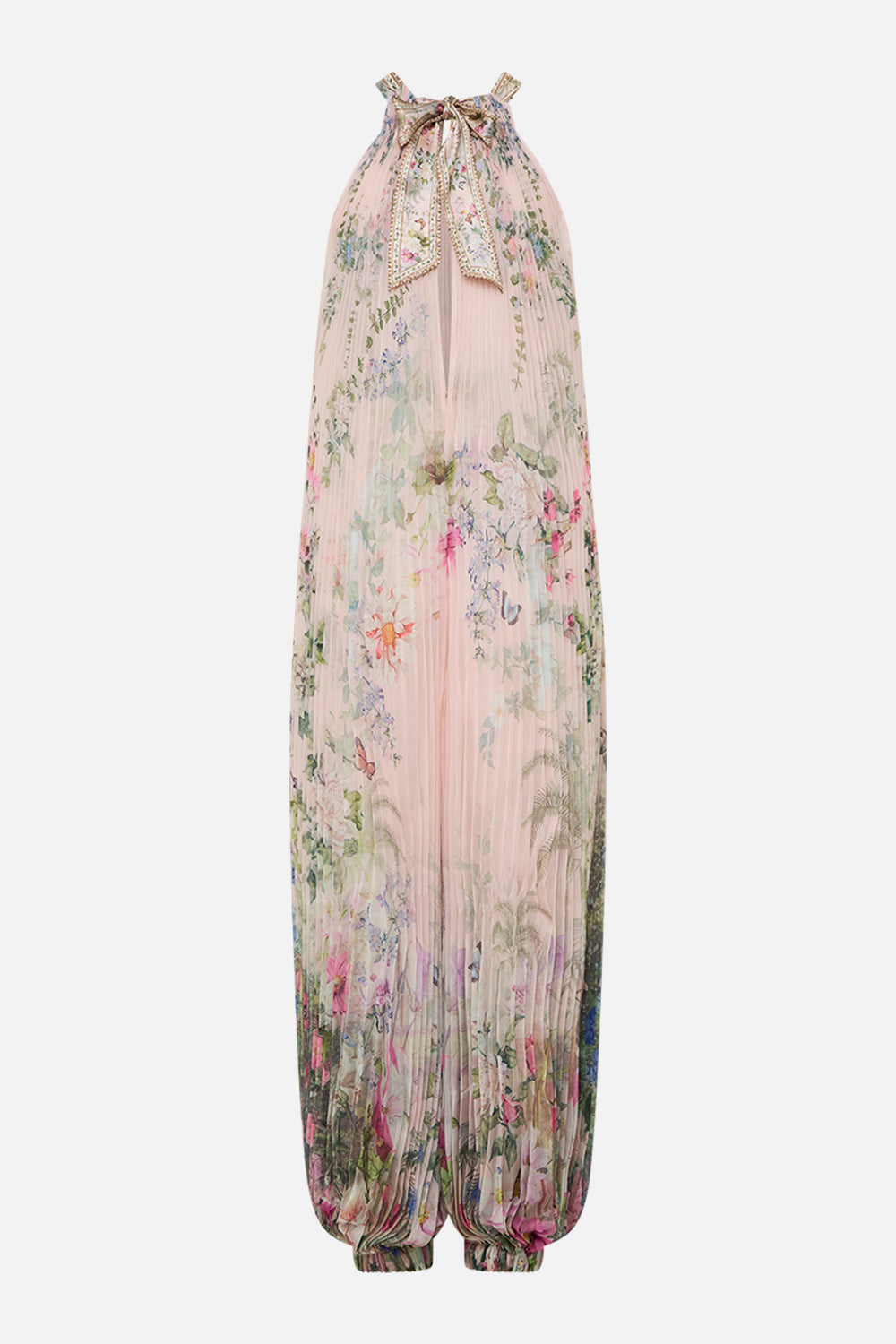 PLISSE JUMPSUIT WITH NECK TIE PALACIO PLAYGROUND