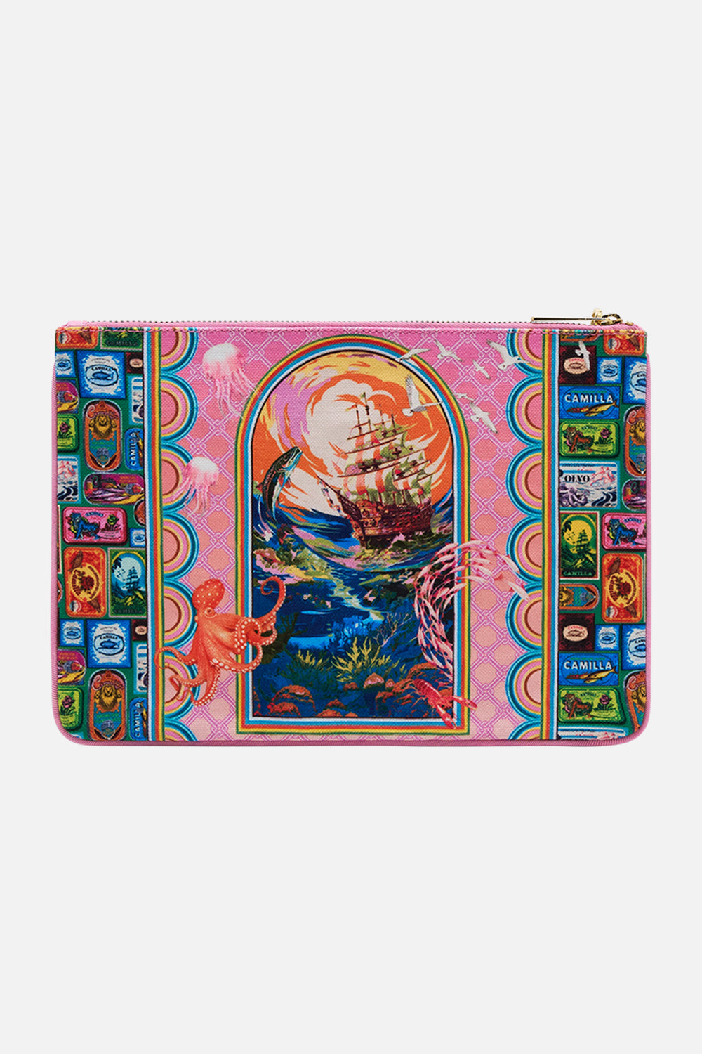 SMALL CANVAS CLUTCH SALTY SPLENDOUR