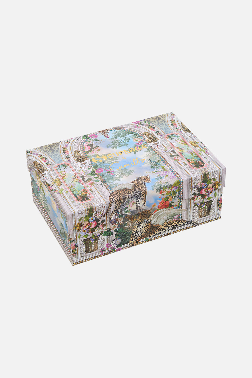 CAMILLA x Superga 2708 in Surrealist Xanadu print.