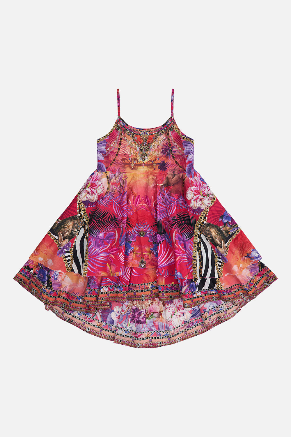 Product view of MILLA By CAMILLA kids tropical print dress Wild Loving print