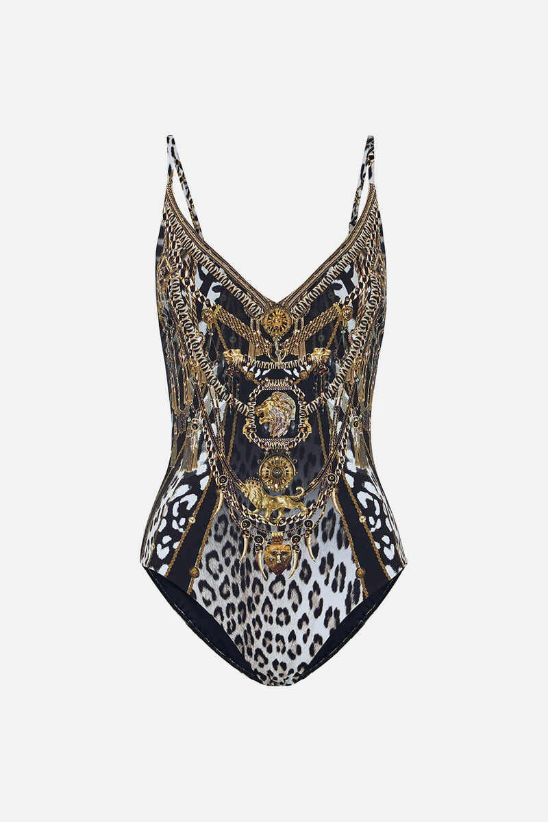 V NECK UNDERWIRE ONE PIECE WITH BACK CLOSURE DAUGHTERS OF DUENDE
