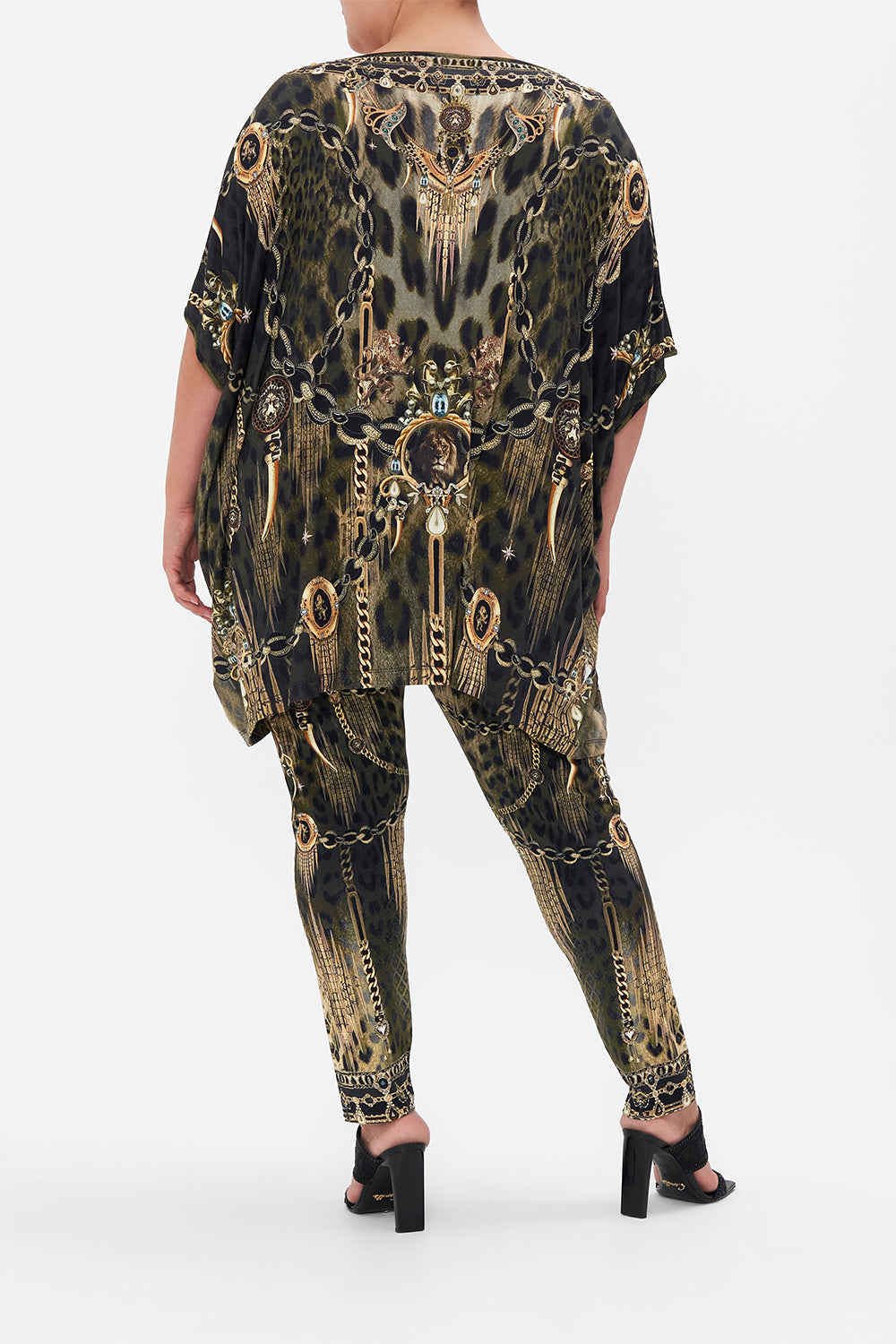 LOOSE FIT ROUND NECK TEE - ALL OVER PRINT LIONS MANE