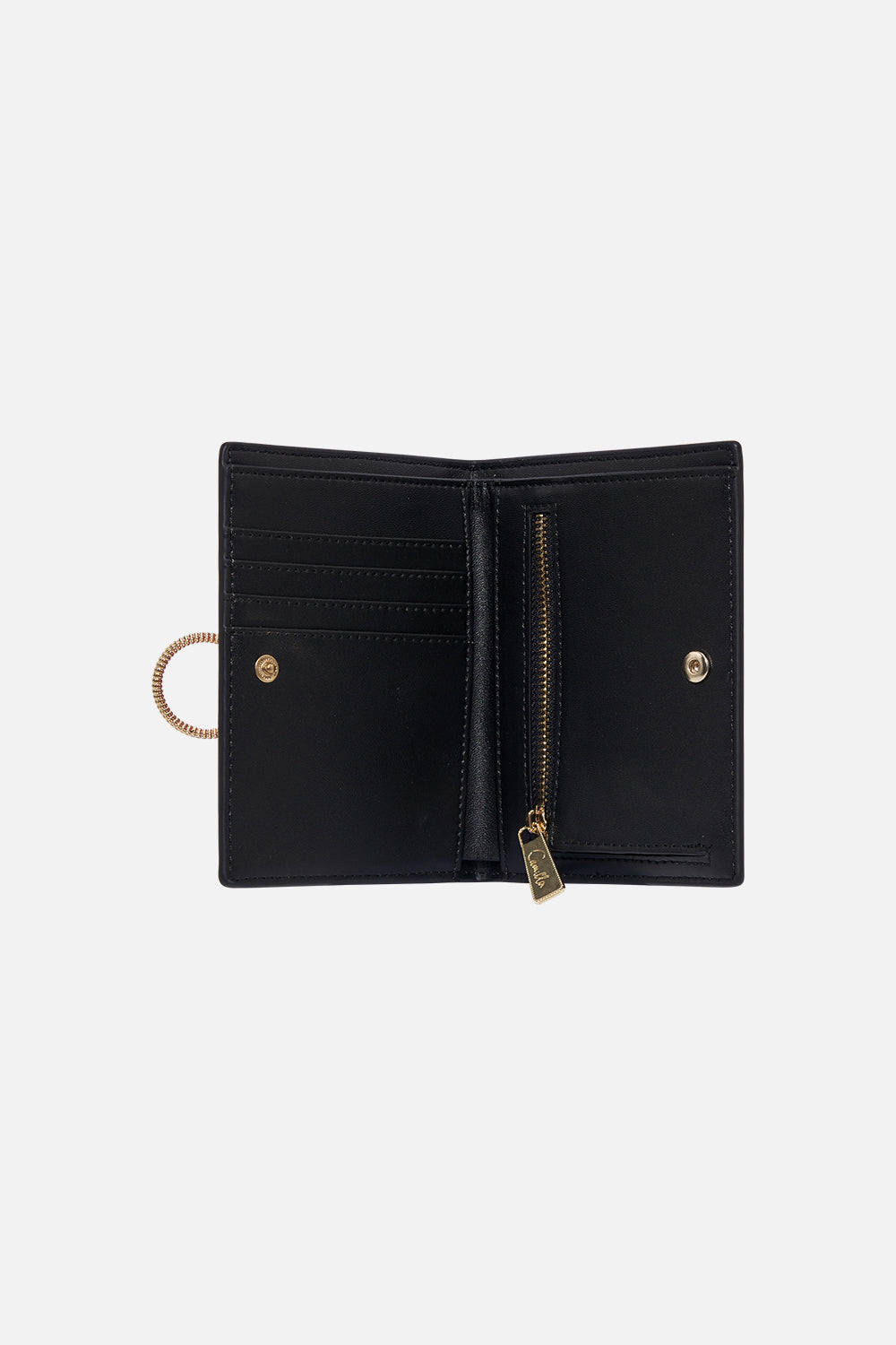 Inside view of CAMILLA wallet in Wild Loving print