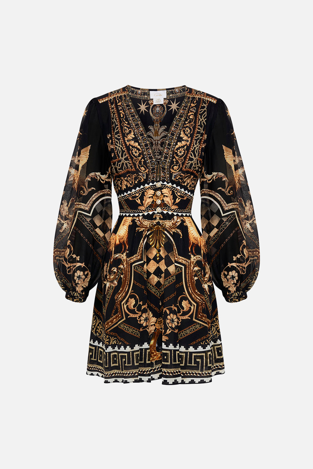 CURVED WAISTBAND SHORT DRESS DUOMO DYNASTY