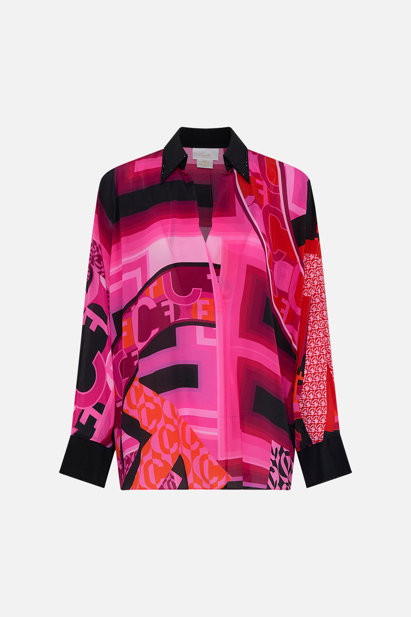 JERSEY COLLARED DRESS CIAO PALAZZO