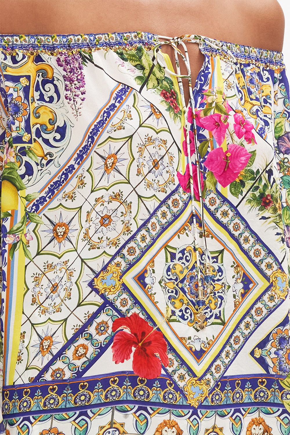 DROP SHOULDER BELL SLEEVE TOP AMALFI AMORE