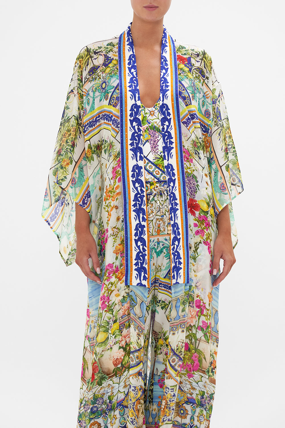 KIMONO LAYER WITH COLLAR AMALFI AMORE