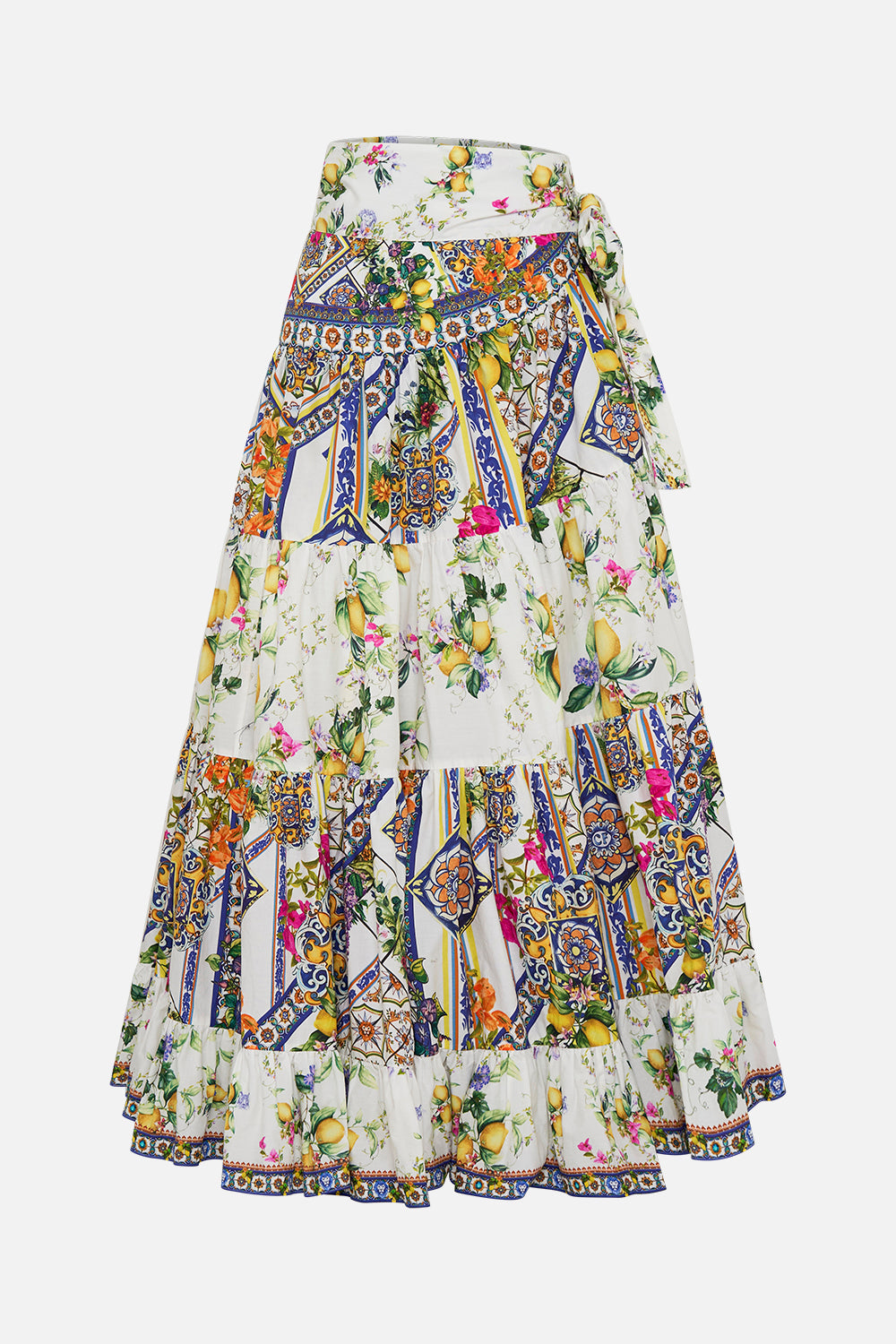 WRAP SKIRT WITH GATHERED PANELS CATERINA SPRITZ