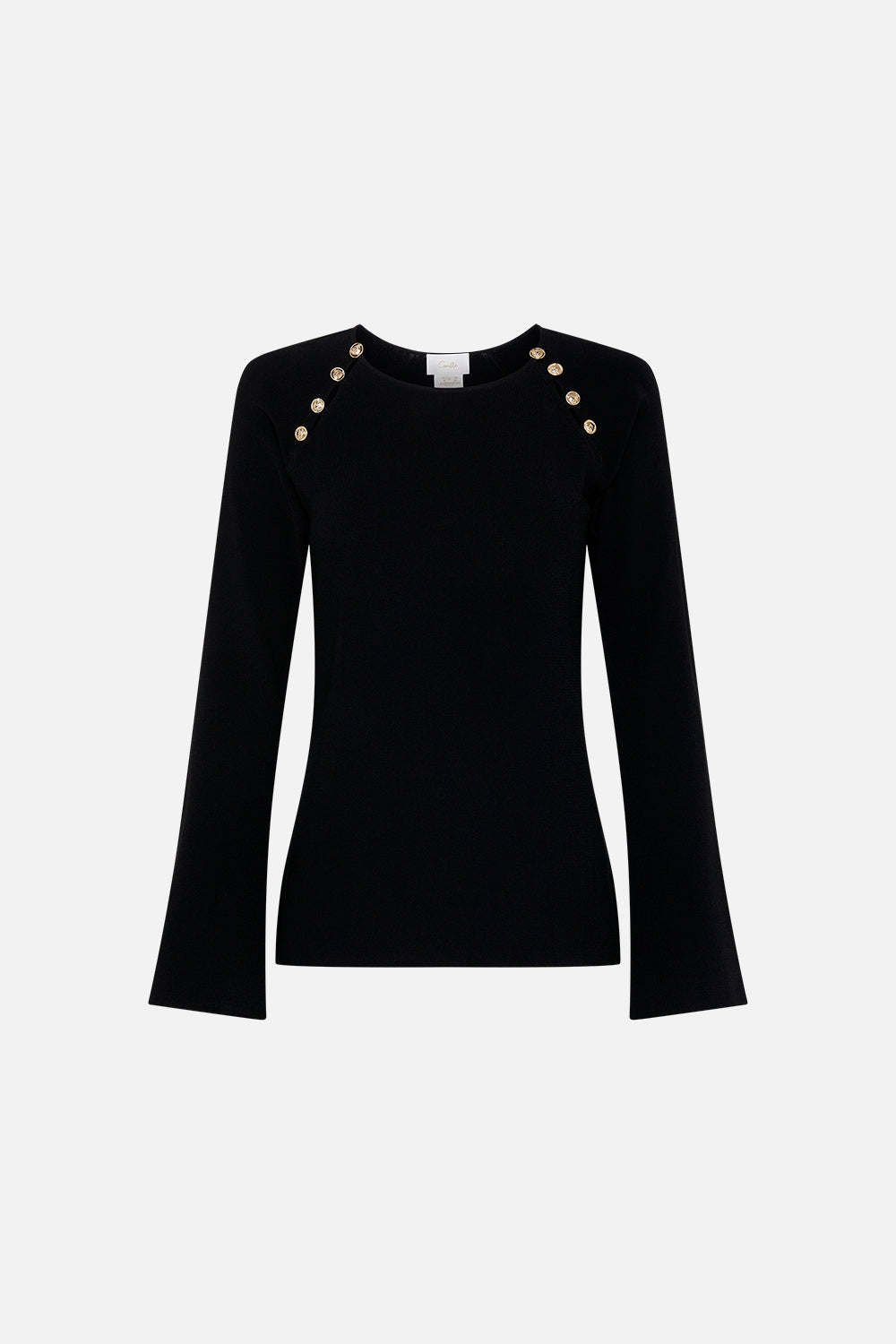 BUTTON DETAIL LONG SLEEVE TOP LOOK UP TESORO