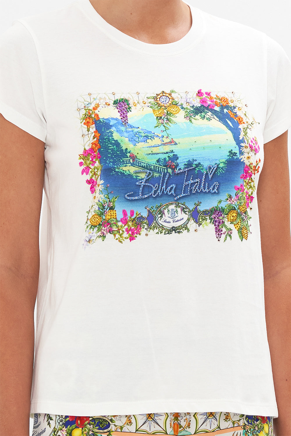 ORGANIC COTTON SLIM FIT TEE AMALFI AMORE