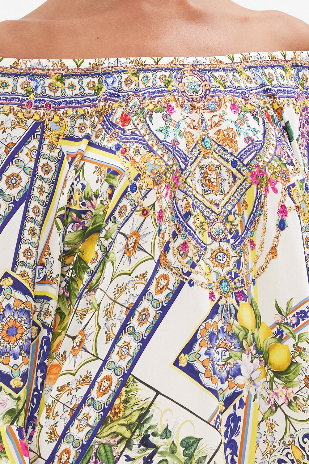 A LINE FRILL DRESS AMALFI AMORE