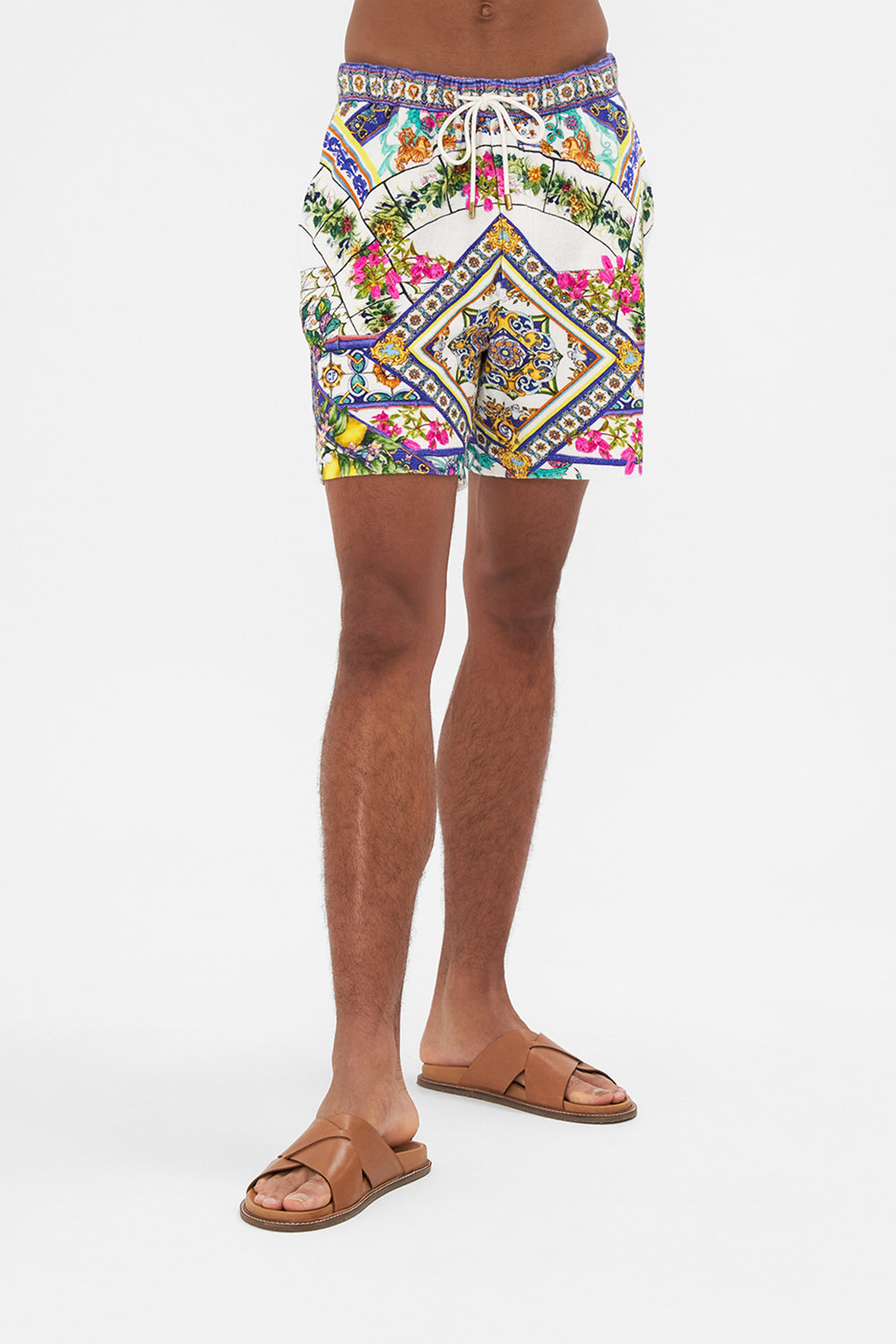 TERRY TOWELLING ELASTICATED WALK SHORT AMALFI AMORE