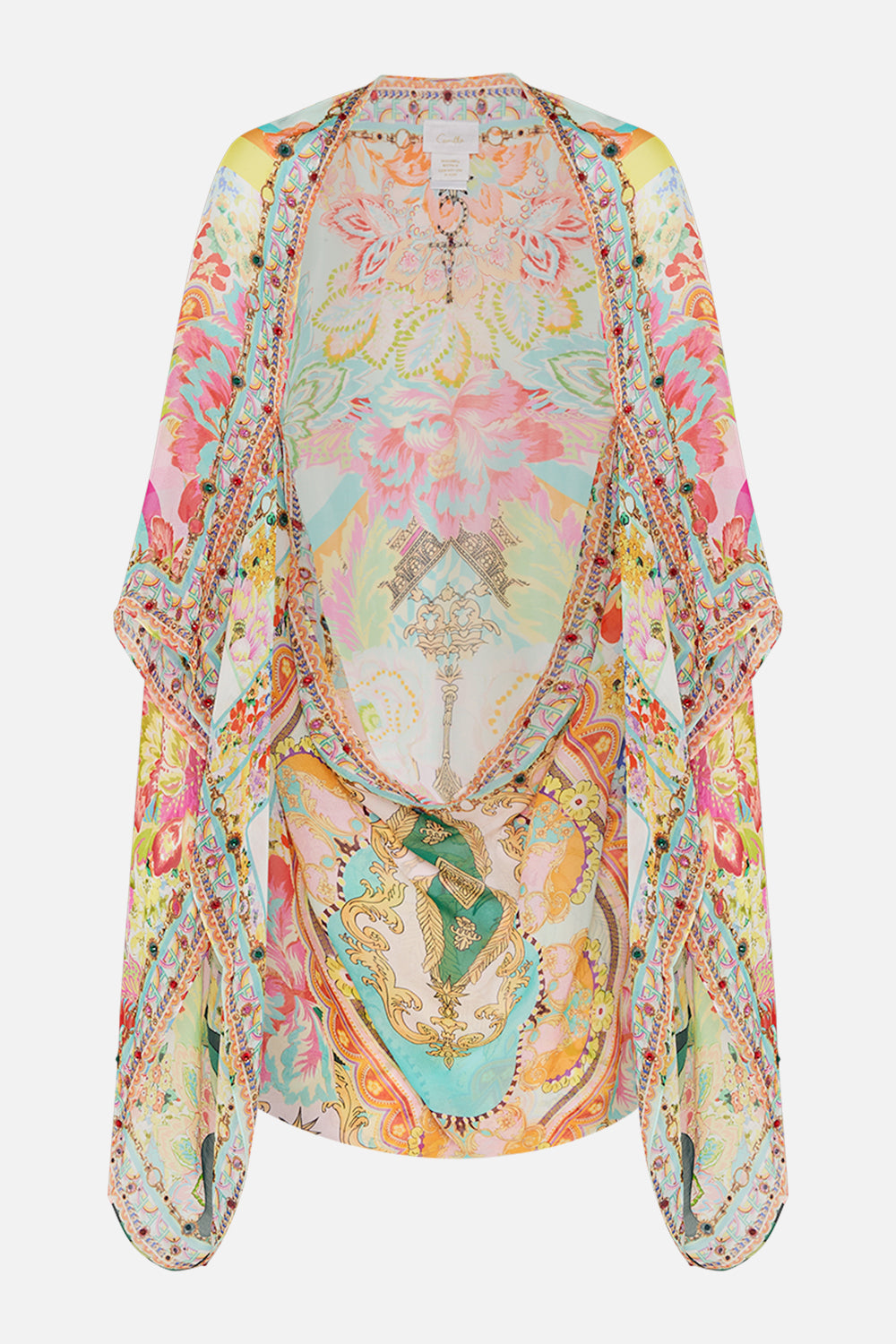 Product view of CAMILLA silk shrug in An Italian Welcome print