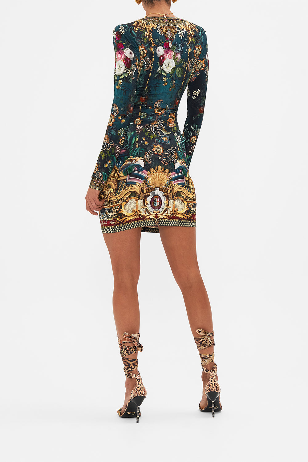 V-NECK CROSS FRONT DRESS VERDIS WORLD