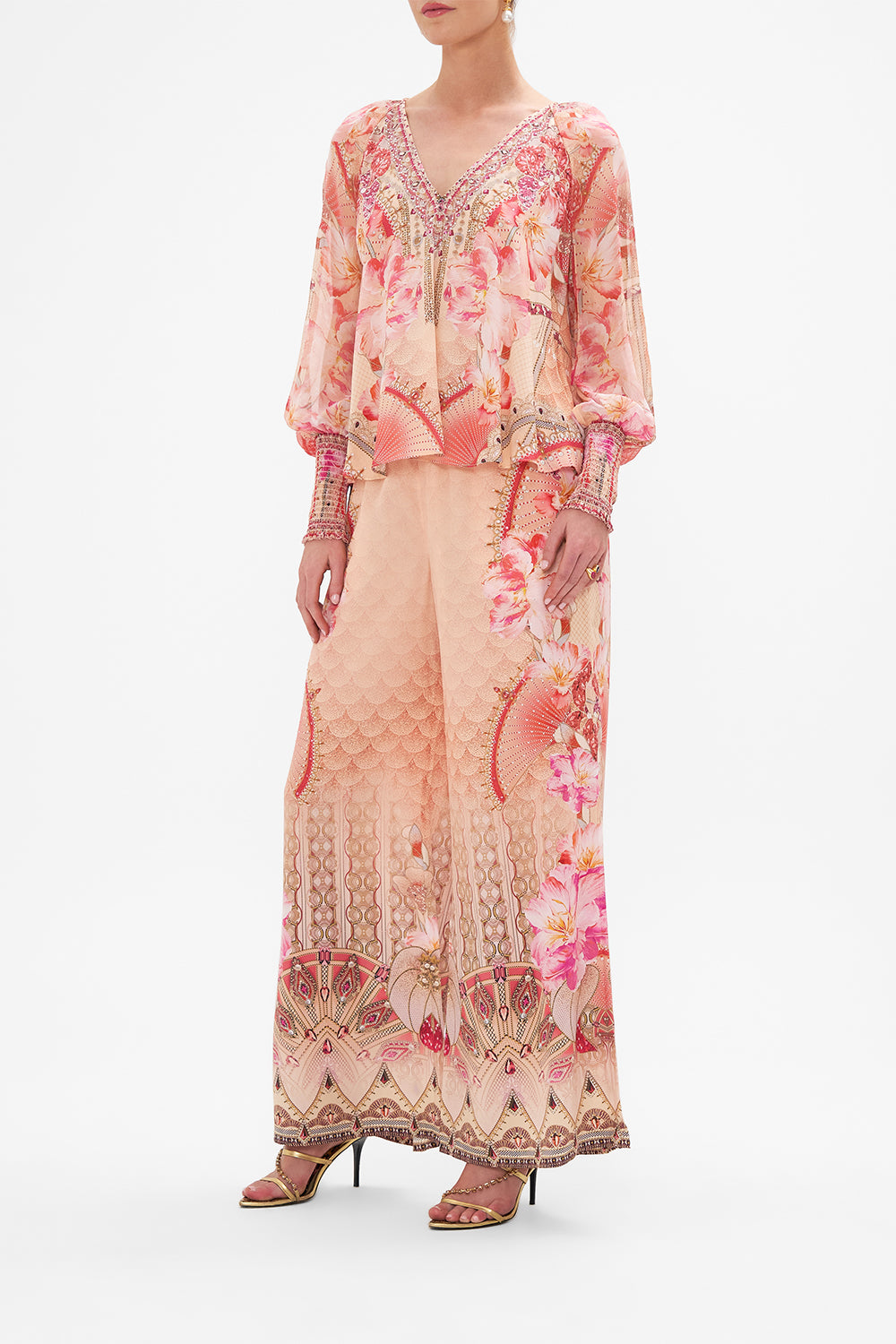 SHIRRED CUFF BLOUSE ADORE ME