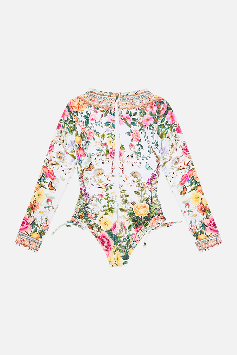 KIDS RUCHED SIDE PADDLESUIT 12-14 SOUTH BEACH SUNRISE main image 1