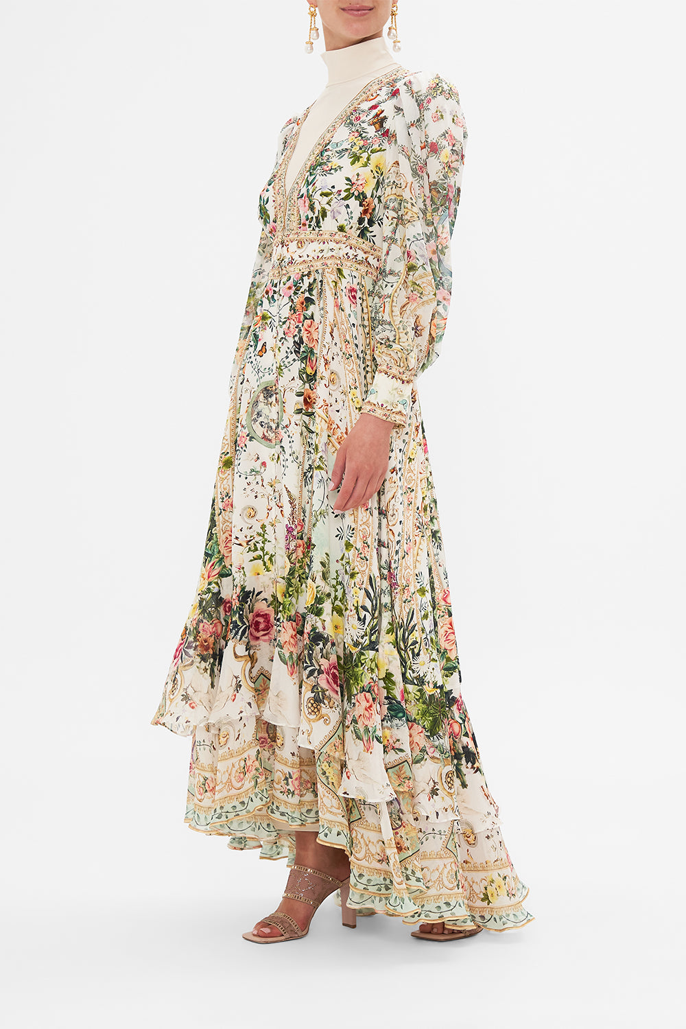 LONG BUTTON FRONT DRESS RENAISSANCE ROMANCE