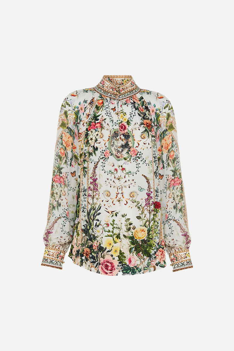 RAGLAN BUTTON UP SHIRT WATERCOLOUR WONDERLAND