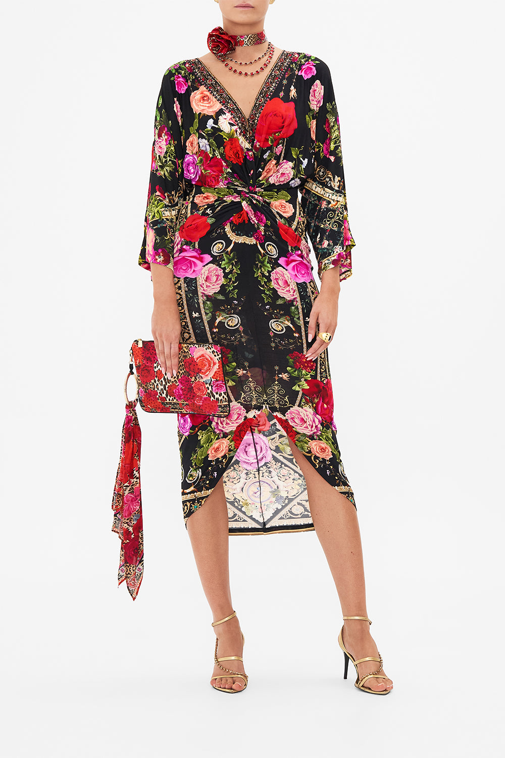 LONG SPLIT FRONT TWIST DRESS RESERVATION FOR LOVE