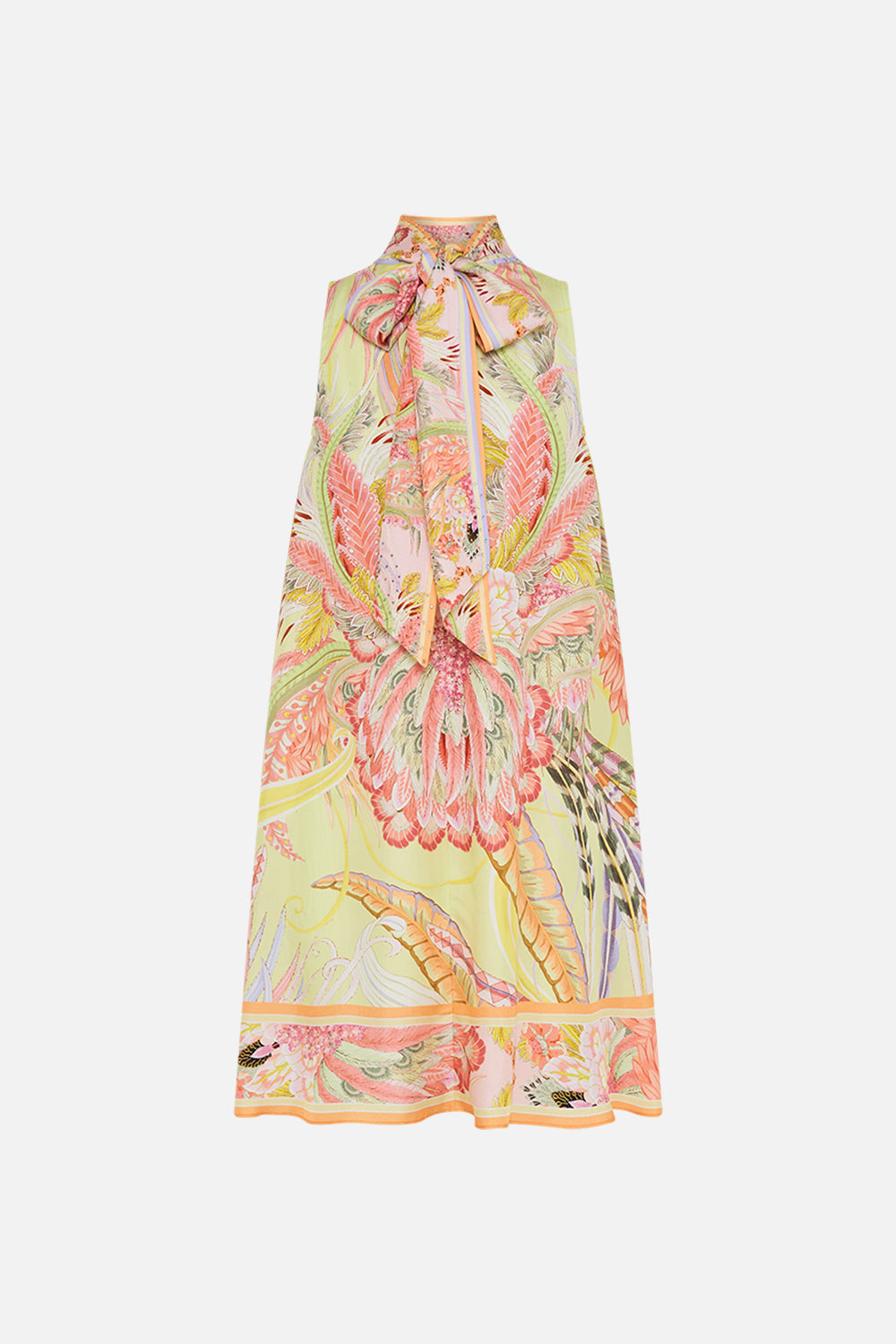 CAMILLA slk mini dress in Cosmic Tuscan print