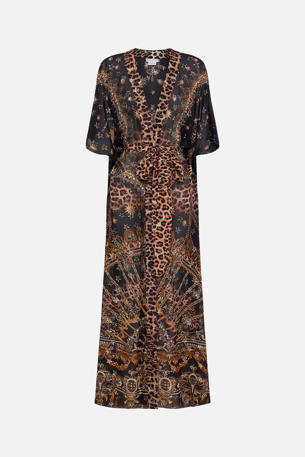 CAMILLA lurex outerwear layer in Masked Moonlight print